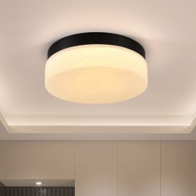 12 Inch LED Ceiling Light, 24W Flush Mount Ceiling Light,Round Low Profile Ceiling Lights for Bedroom, Living Room, Dining Room(Black)